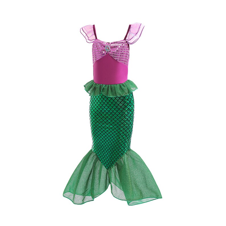 2022 Girls Mermaid Halloween Costume Kids Mermaid Party Dress Etsy