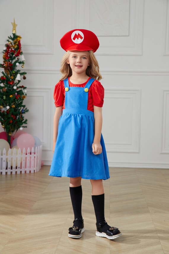2023 Girls Mario Inspired Dress Luigi Costume 4 Pcs Sets Etsy