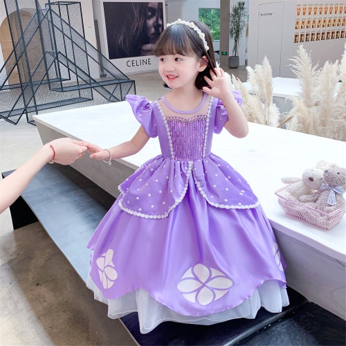 Princesses For Halloween 2022 2022 New Girls Sofia Princess Dress Birthday Party Dress Etsy India