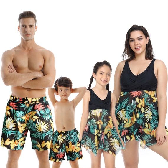 2023 Plus Size Family Matching Swimsuit Couples Swimwear Dad & Son