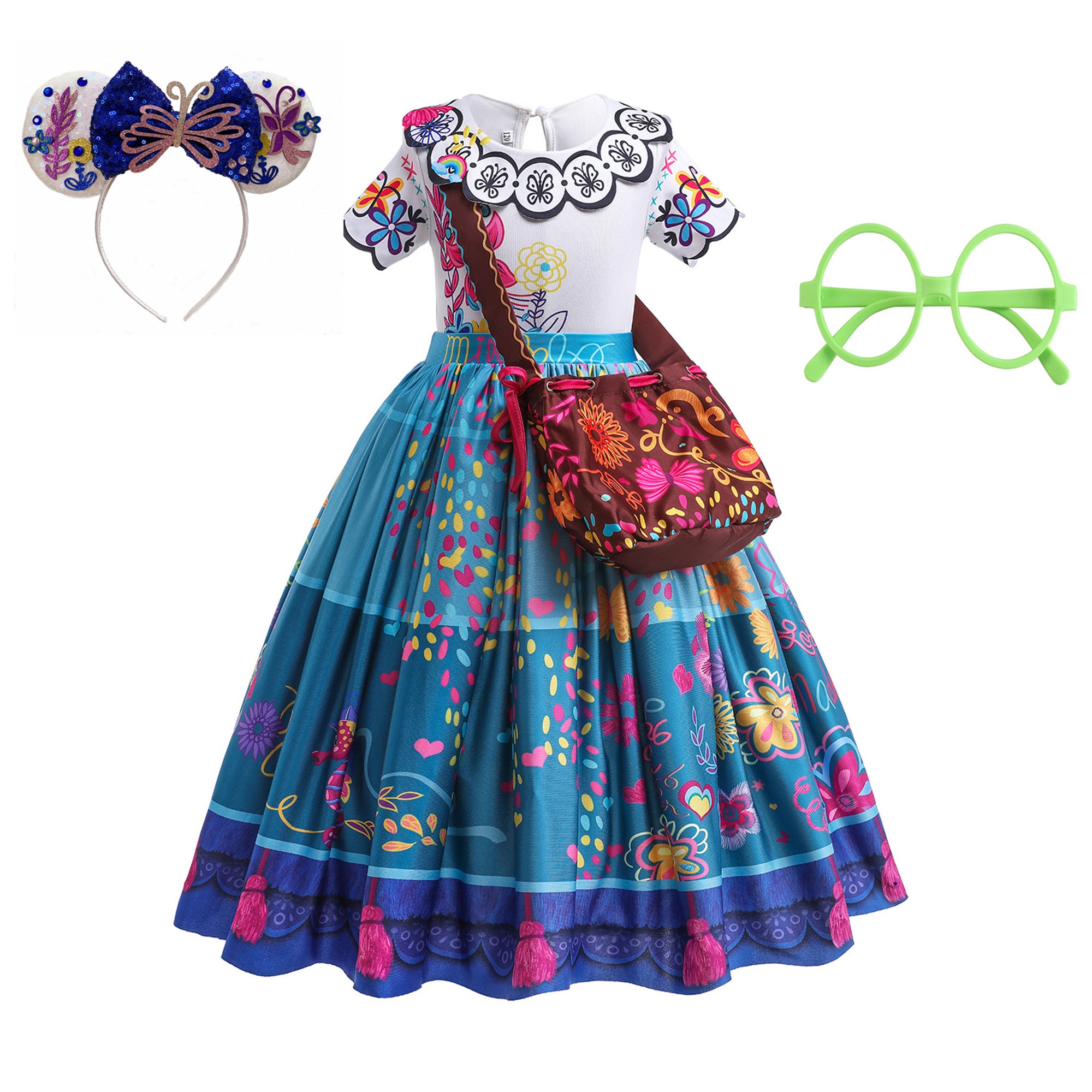 Vestito da bambina Isabella Encanto Costume Cosplay Mirabel