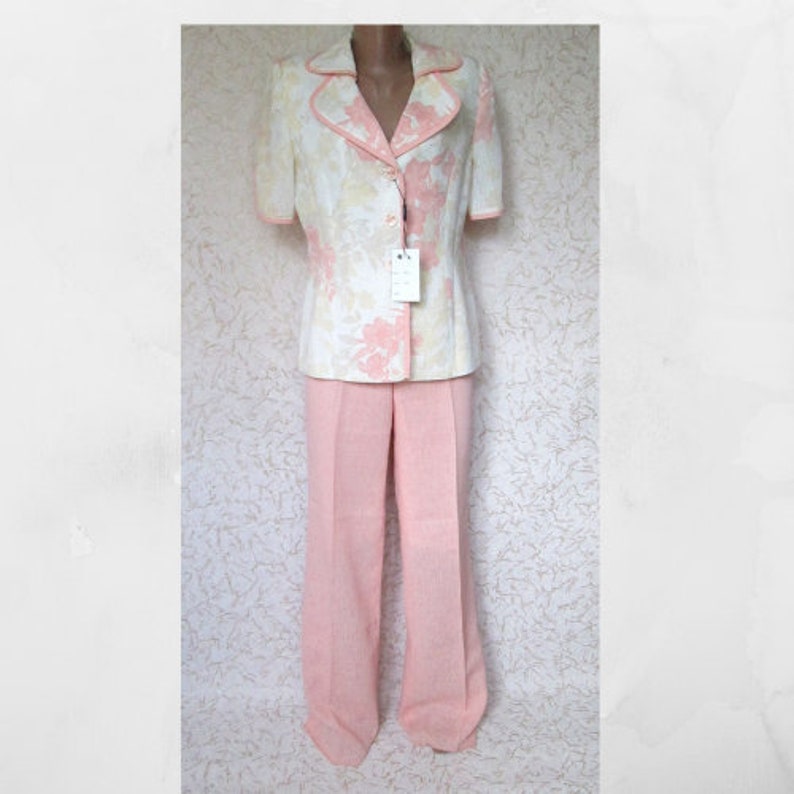 ladies pink wedding trouser suit