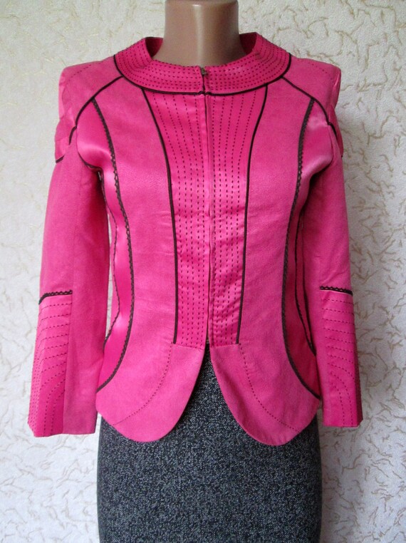 hot pink short jacket