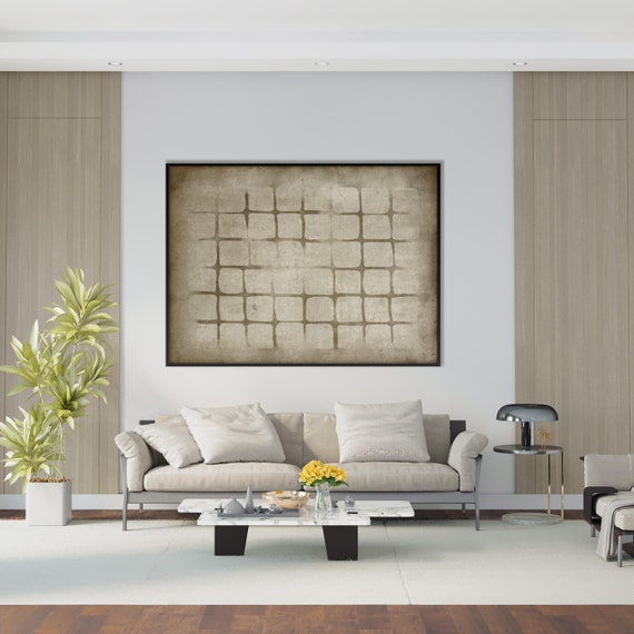 Wabi Sabi Abstract Squares Print,Relaxing Wall Art Neutral Colors Beige Brown Minimalism Modern Decor Housewarming Eco Friendly Gift Her Him