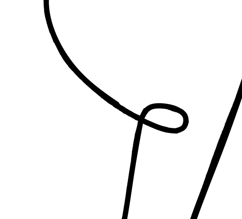 Silueta Mujer Imprimible Desnudo Boceto Línea Moda Arte | Etsy