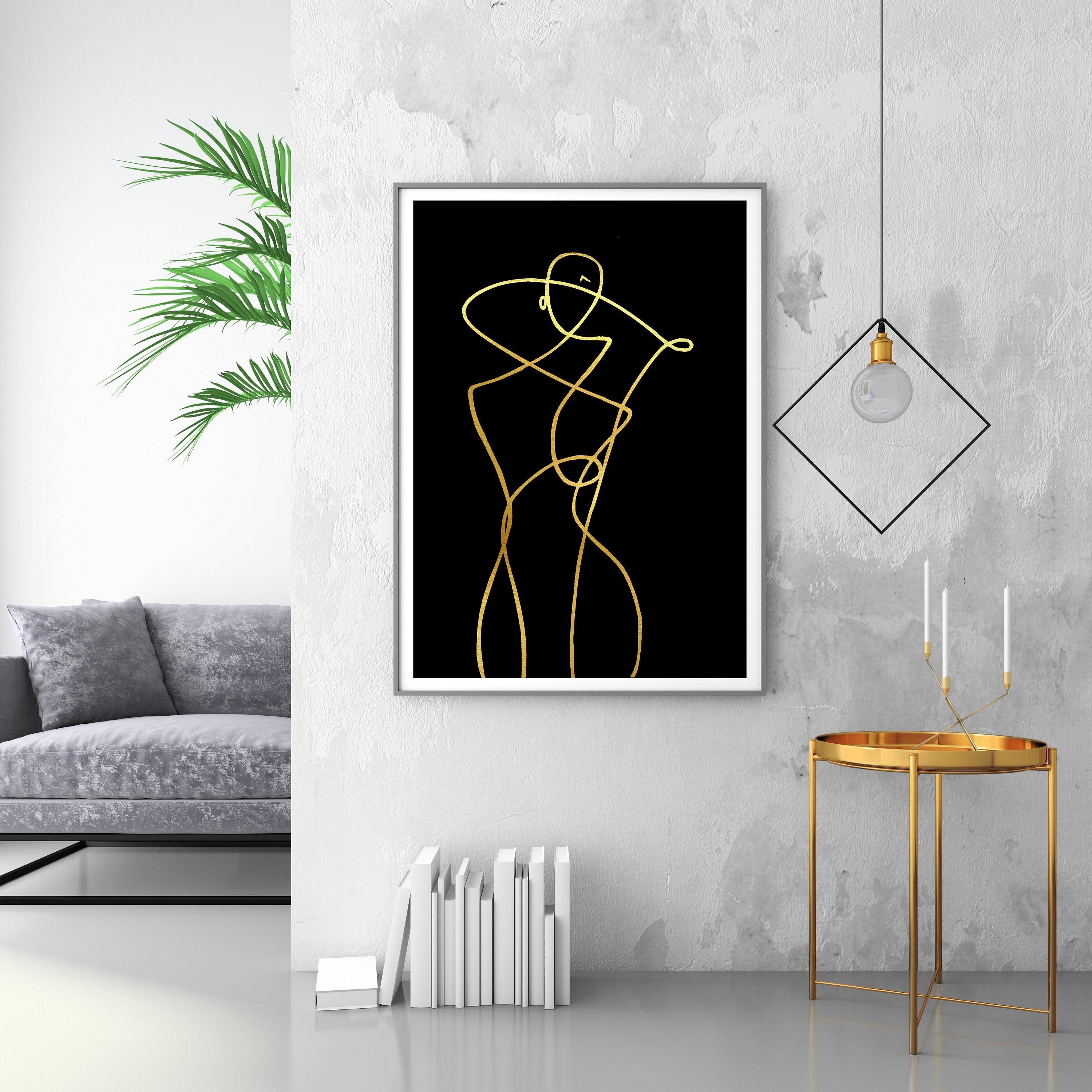 Woman Body Minimal : Woman Figure Art Print Neutral Wall Art Female