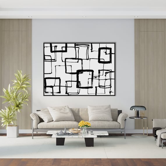 Abstract Artwork Poster Print, Black White Print on Demand Wall Art Minimal Modernist Art Livingroom decor Housewarming Eco Friendly Gift