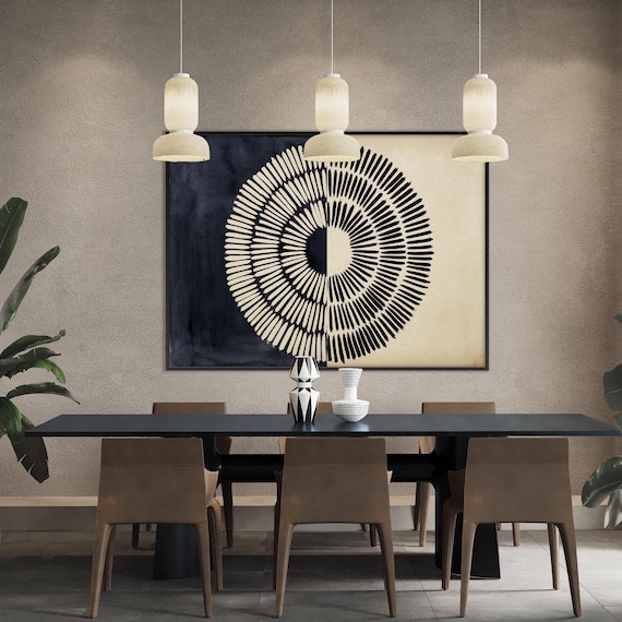 Beige Lines Poster Print, Aboriginal Inspiration Wall Art Watercolor Minimal Modern Livingroom Decor Eco Friendly Housewarming Gift