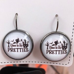 Handmade witch Halloween Earrings black earrings Halloween Earrings Halloween jewelry Witch earrings Witch jewelry funny Halloween earrings