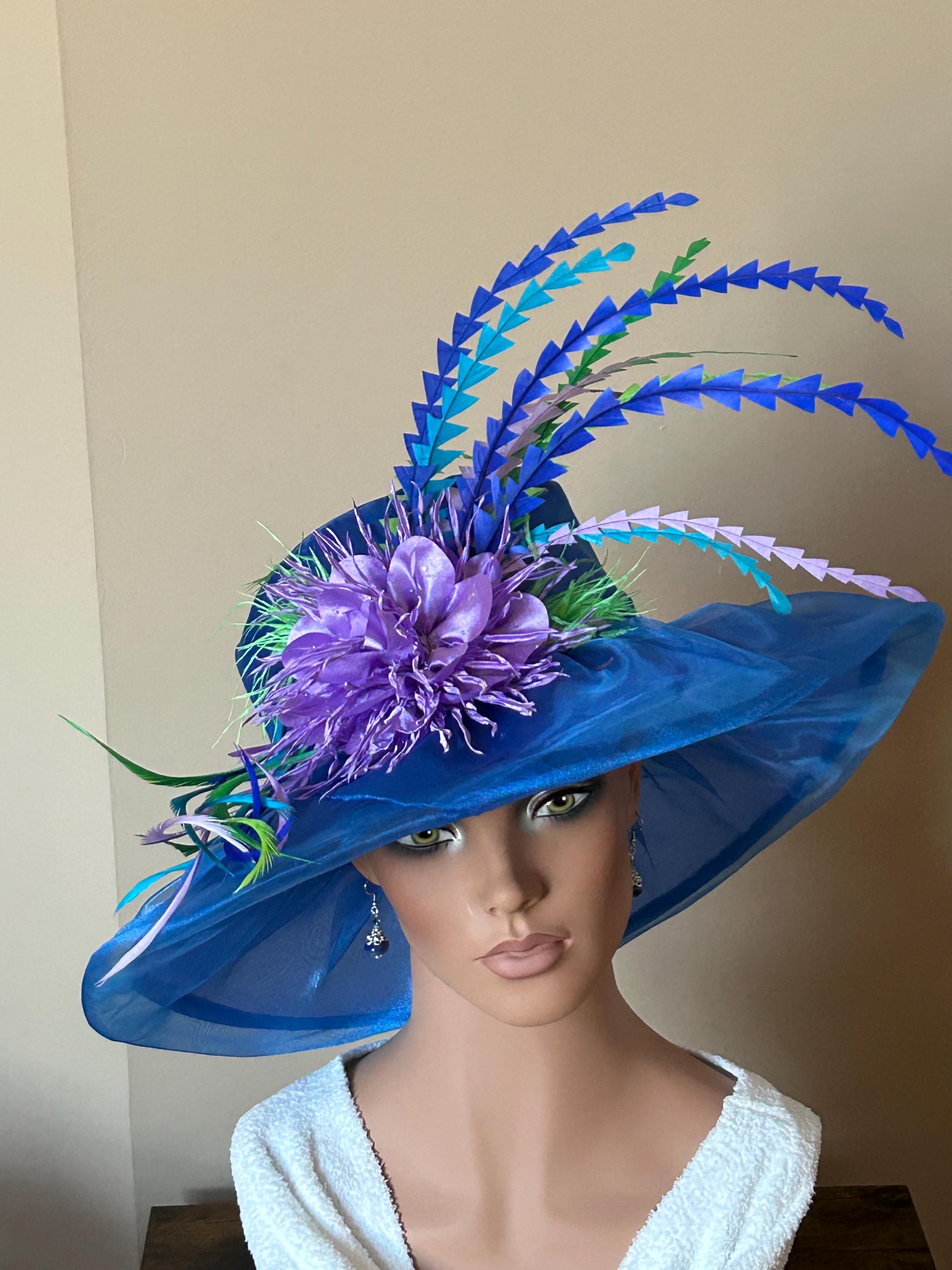 Purple Blue Derby Hat - Etsy