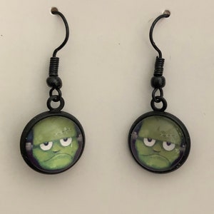 Handmade Halloween jewelry Halloween earrings Monster jewelry Monster earrings Frankenstein earrings Frankenstein jewelry
