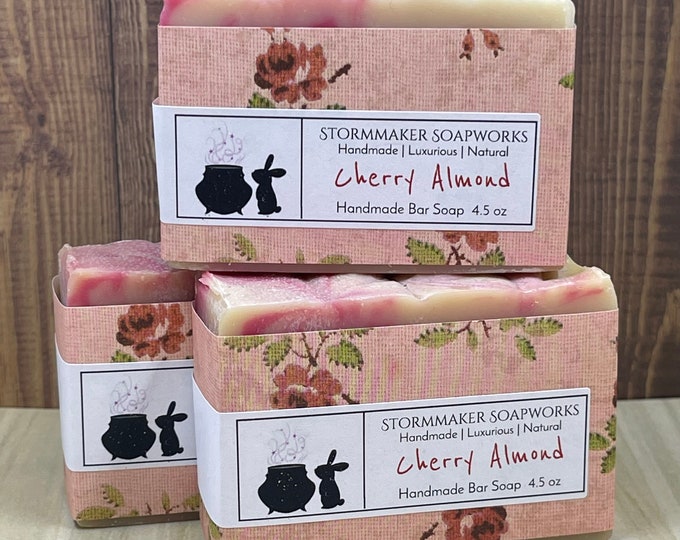 Featured listing image: Cherry Almond, Palm Free, Vegan Handmade Soap