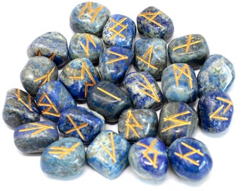 Lapis Rune Indian Rune Stones 25 Pc Set