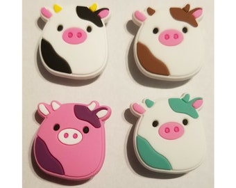 4 Pcs Cows Croc Charm | Cow Shoe Charms For Crocs | Jibbitz Croc | Croc Charm Set | Shoe Decoration | Cow Shoe Charm