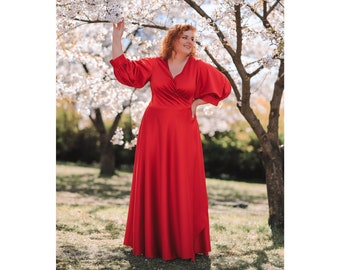 Plus Size Red Dress - Etsy