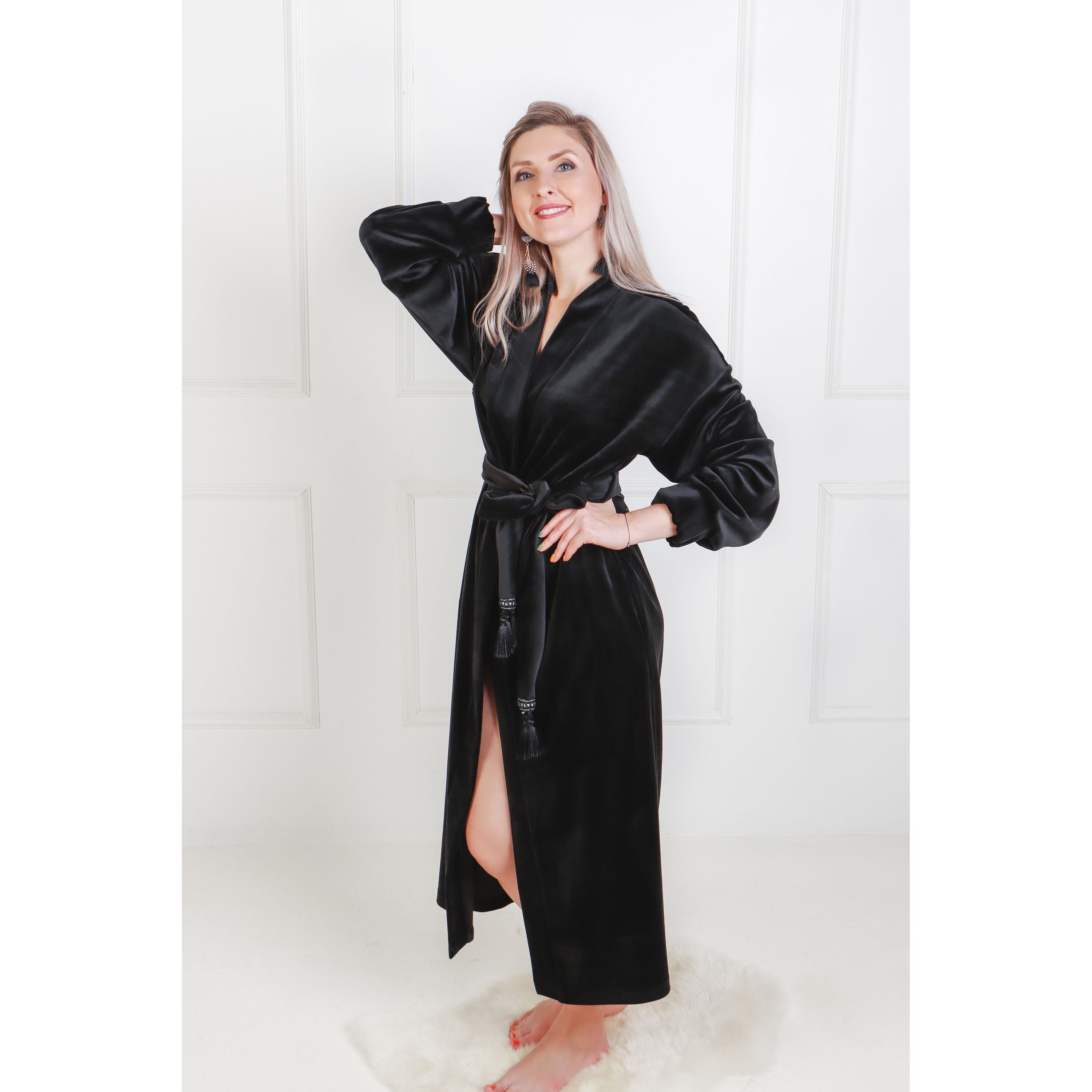 Women Shawl Collar Fleece Bathrobe & Spa Robe | NY Threads – Utopia Deals