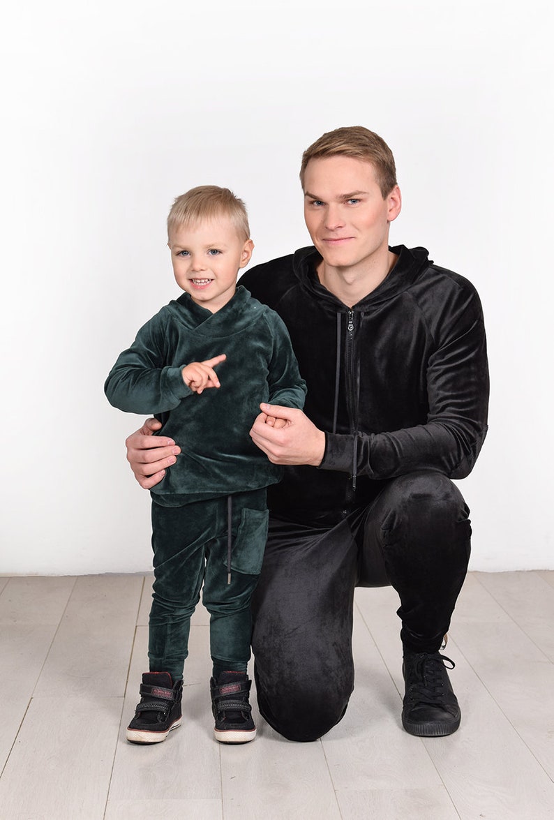 Mens velvet two piece set Casual suit Zip up hoodie and pants Matching velvet set for hm Tracksuit Lounge set Mens outfit