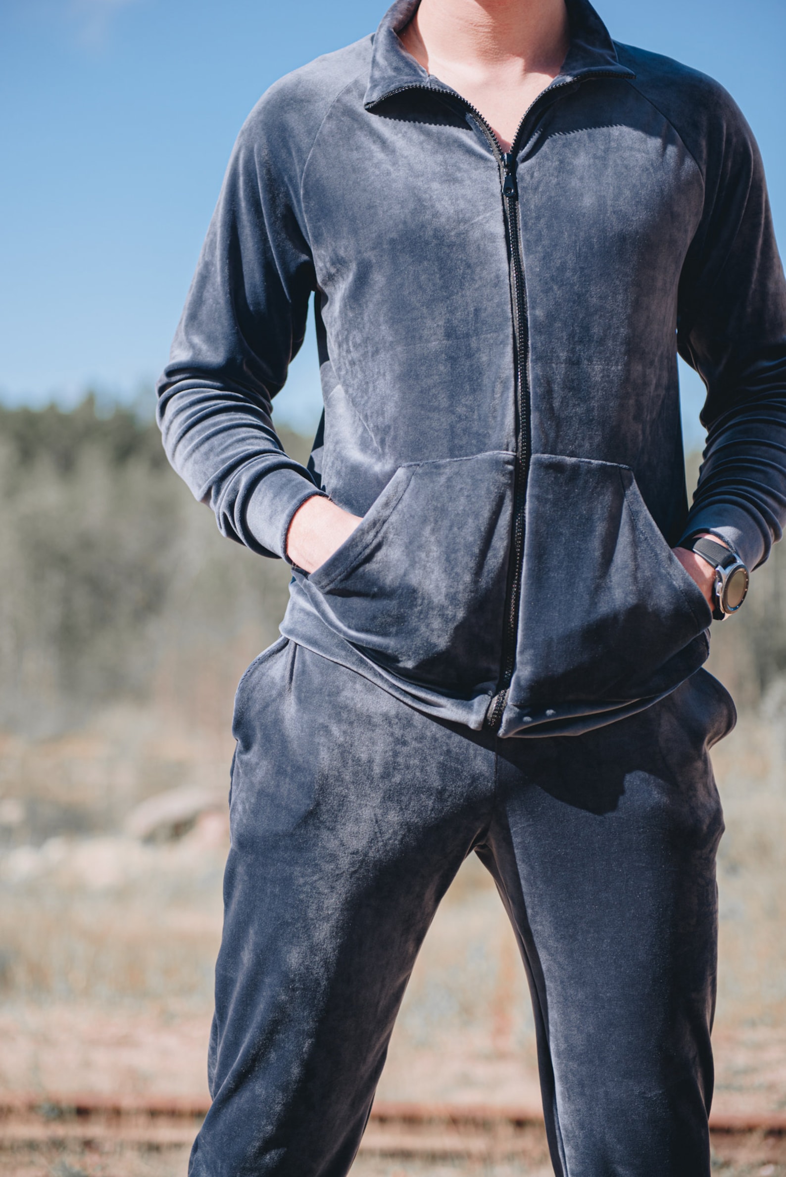 Velvet Men Co Ord Set Tracksuit Zip up Hoodie and Jogger Pants Etsy UK