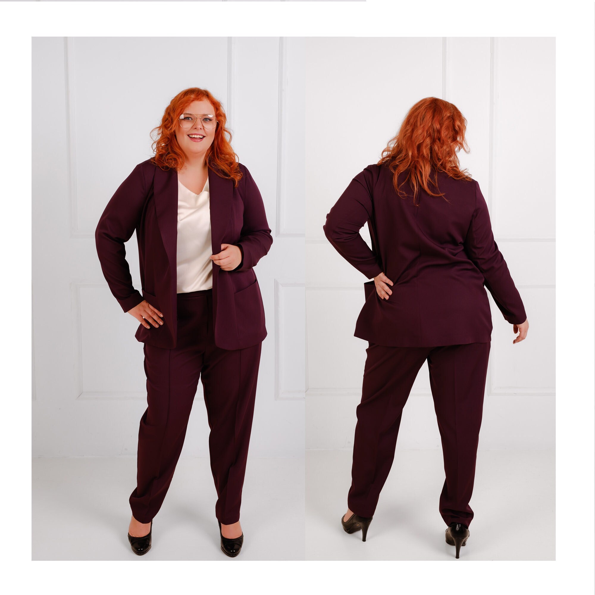 Burgundy piece suit -  France