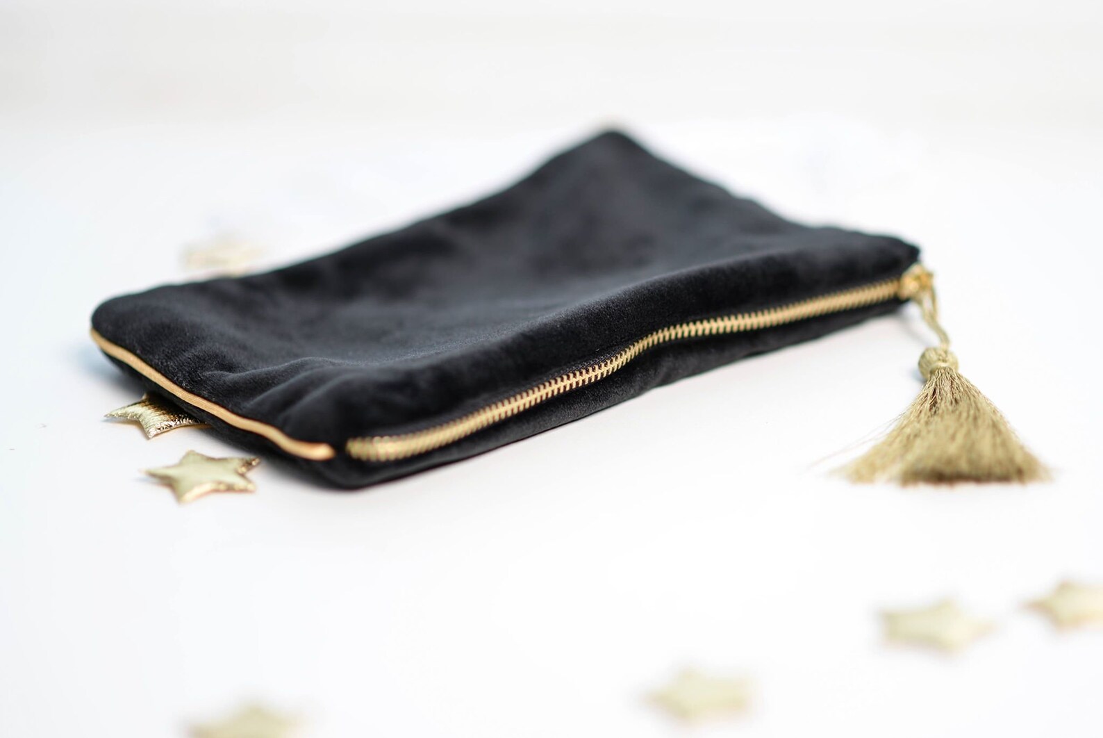 Personalized Makeup Pouch Velvet Cosmetic Bag Velour Zipper Etsy