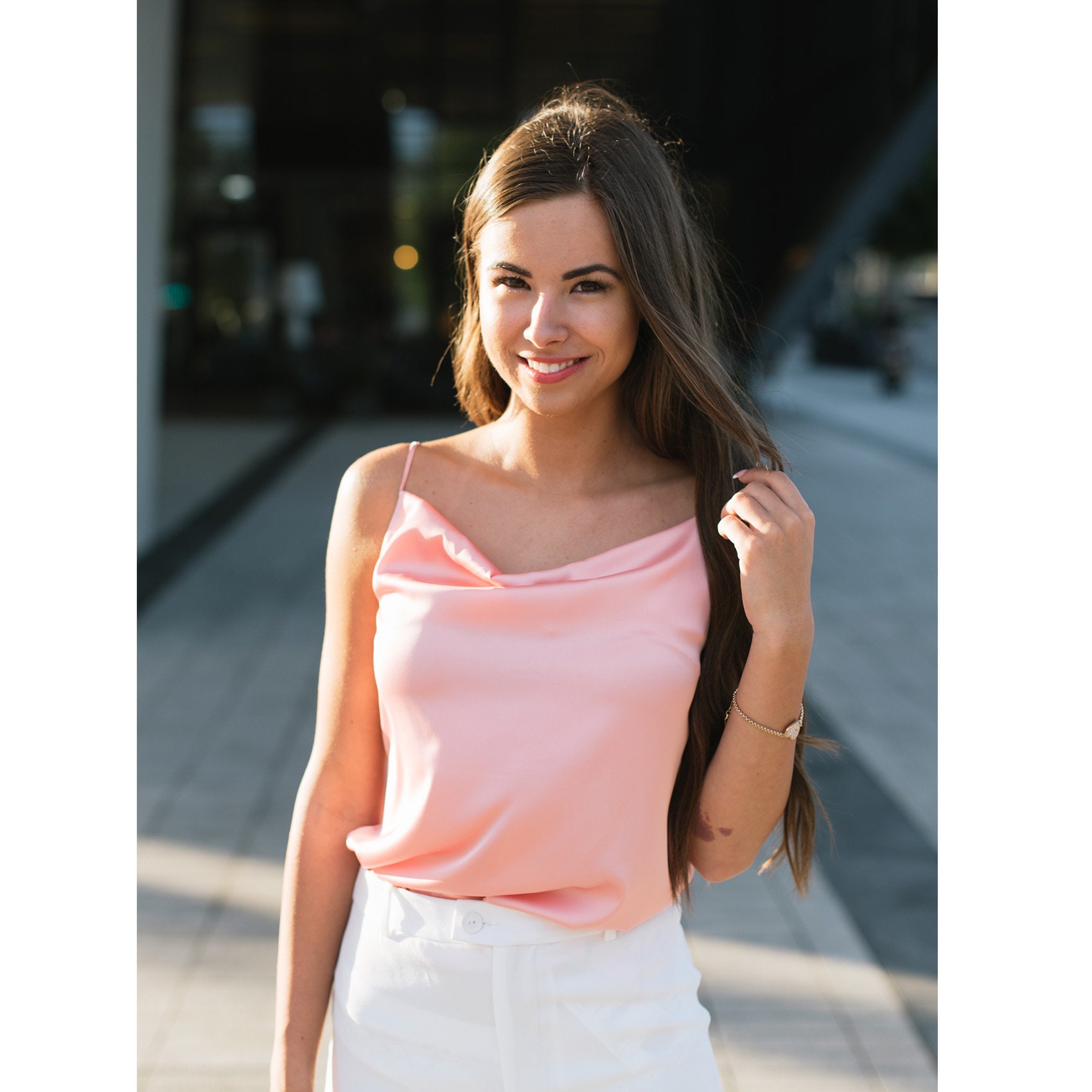 silk top spaghetti strap