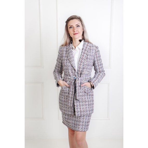 Blazer Skirt Suit for Women Chanel Pattern Two Piece Business