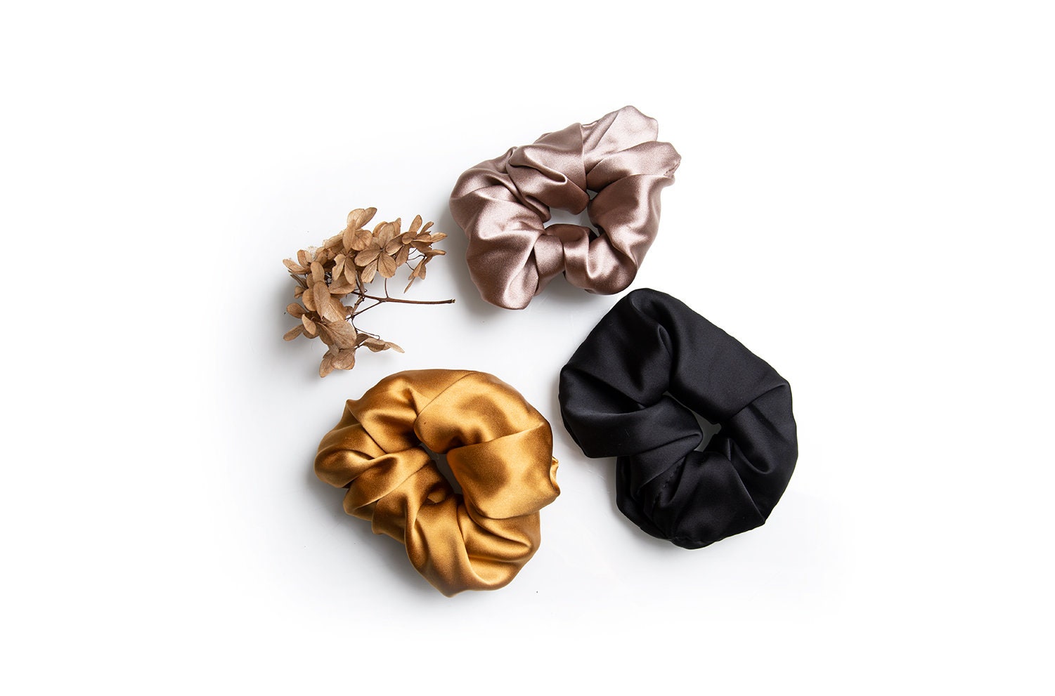 Pure Silk Ponytail Holders Silk Hair Tie Set of 3 Hair Etsy