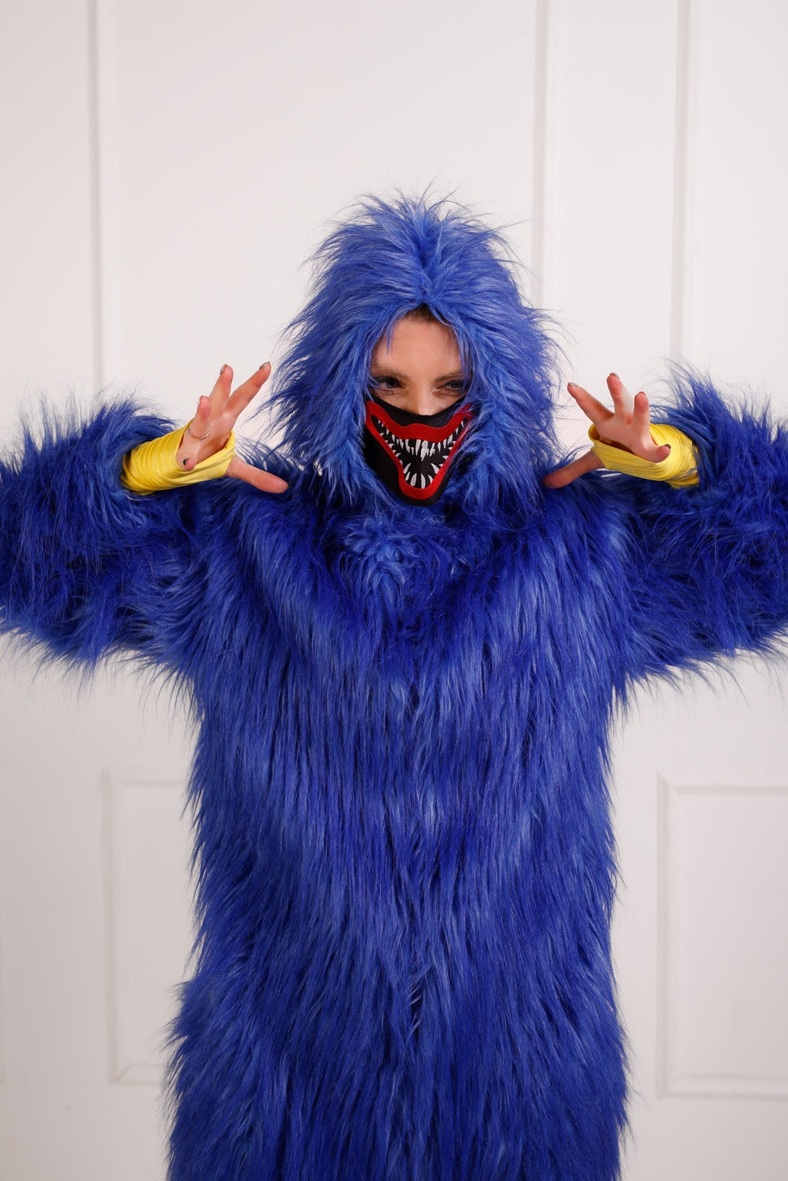 Huggy Wuggy Mask Poppy Playtime Accessories Embroidered Face Etsy UK