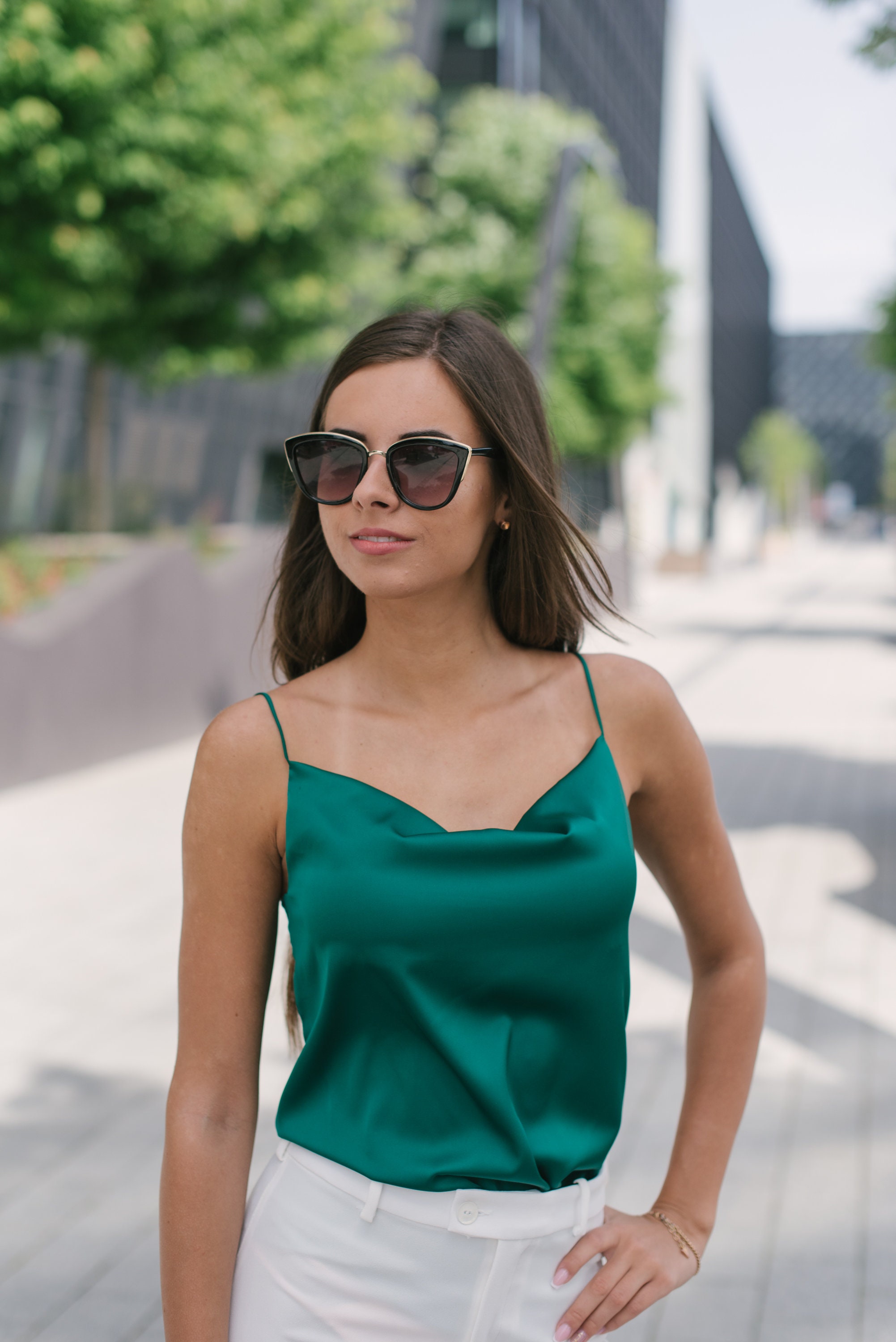 Spaghetti strap hotsell satin top