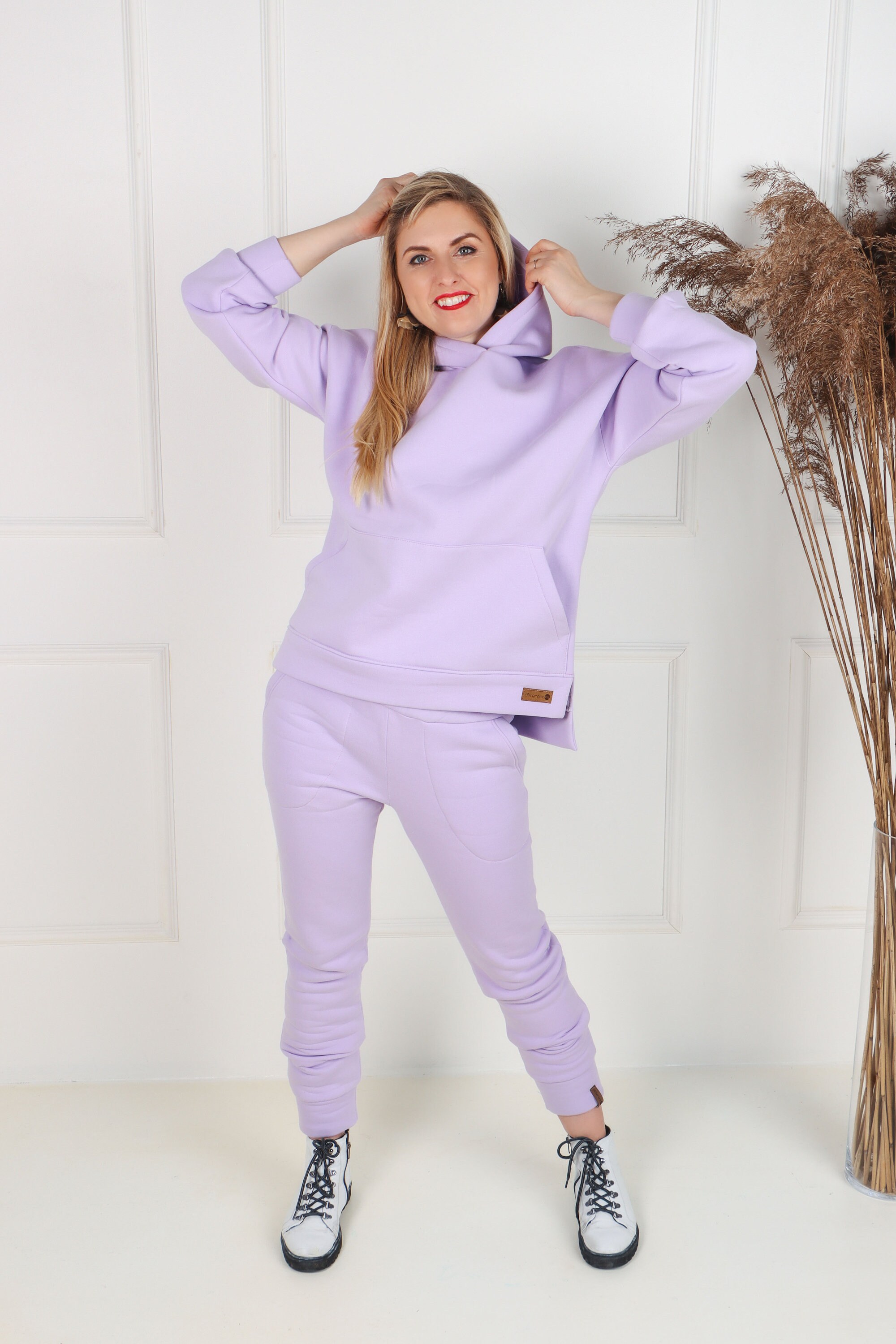 Purple Sweatsuit Hoodie and Joggers Set 