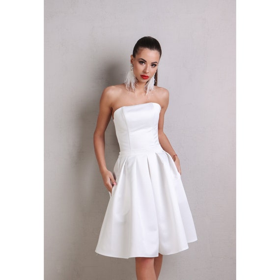 Buy Corset and Skirt White Two Piece Set Women's Fit and Flare