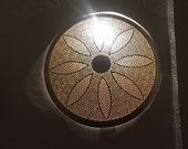 Gold Wall Light Moroccan Carved Hammered Brass Round Sconce Wall Ceiling Lamp 100CM quot Diameter