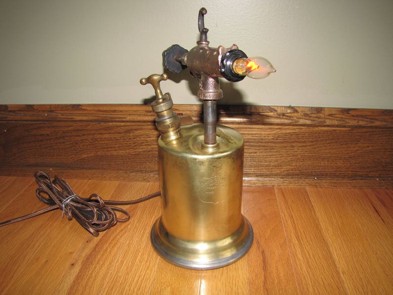 Antique Blow Torch Lamp Etsy