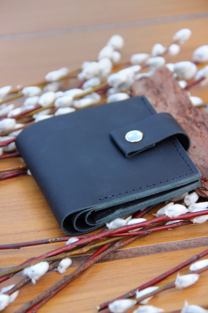 Handmade Genuine Leather Men's Wallet, Vintage Bifold Wallet, Boyfriend Gifts, Anti-Theft Wallet, Premium Quality Leather Men's Wallet image 2