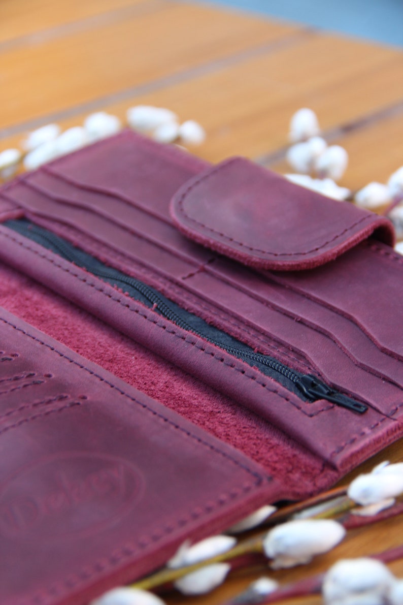Bright Leather Wallet Woman, Long Wallet Phone Case, Medium Size Wallet, Large Wallet Original, Wallet Woman Leather Long, Wallet With Cards image 6