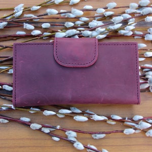 Bright Leather Wallet Woman, Long Wallet Phone Case, Medium Size Wallet, Large Wallet Original, Wallet Woman Leather Long, Wallet With Cards image 2