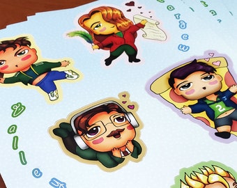 CLEARANCE! • Stardew Valley Bachelors • Vinyl Matte Stickers (Sheet or Individuals)