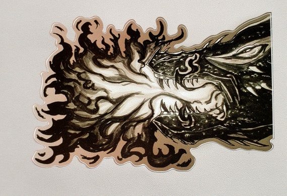 Un canto di ghiaccio e fuoco ~ drago Balerion ~ adesivo vinile opaco Un canto di ghiaccio e fuoco ~ drago Balerion ~ adesivo vinile opaco