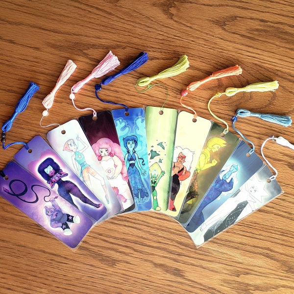 CLEARANCE! • Steven Universe • Gemstone Characters • Beaded Tassel Bookmarks