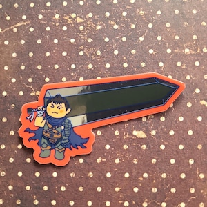 Chibi Guts • Berserk • Krom vinylklistermärke