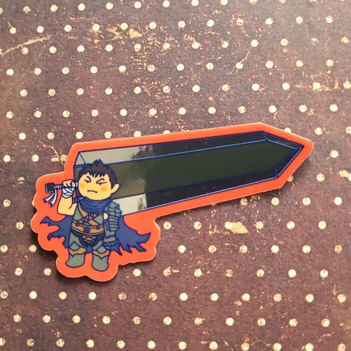 Chibi Guts • Berserk • Chrome Vinyl Sticker