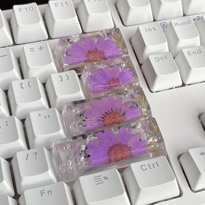 Spacebar keycap, Purple spacebar, Purple keycap, Cute keycap, Transparent keycap, Custom keycap, Enter keycap, Resin keycap, Cherry keycap