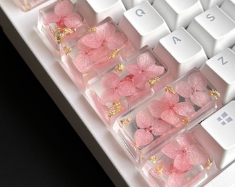 Tecla personalizada, tecla de barra espaciadora, tecla de resina, conjunto de teclas, tecla artesanal, tecla linda, tecla rosa, tecla esc, tecla xda, tecla cherry mx