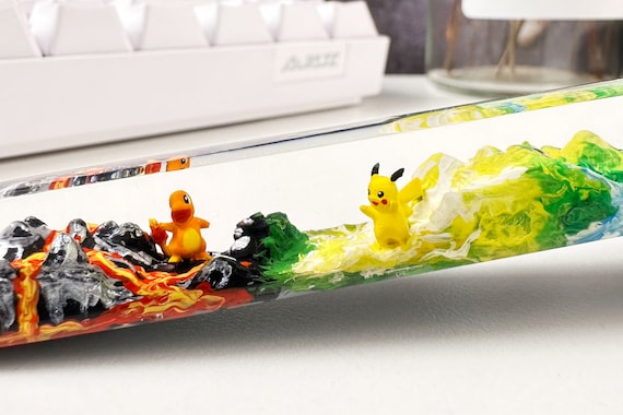 Pokemon keycap, pokemon spacebar, resin keycap, artisan keycap, custom keycaps, pokemon keycap set, esc keycap, keyboard keycaps, SA keycap