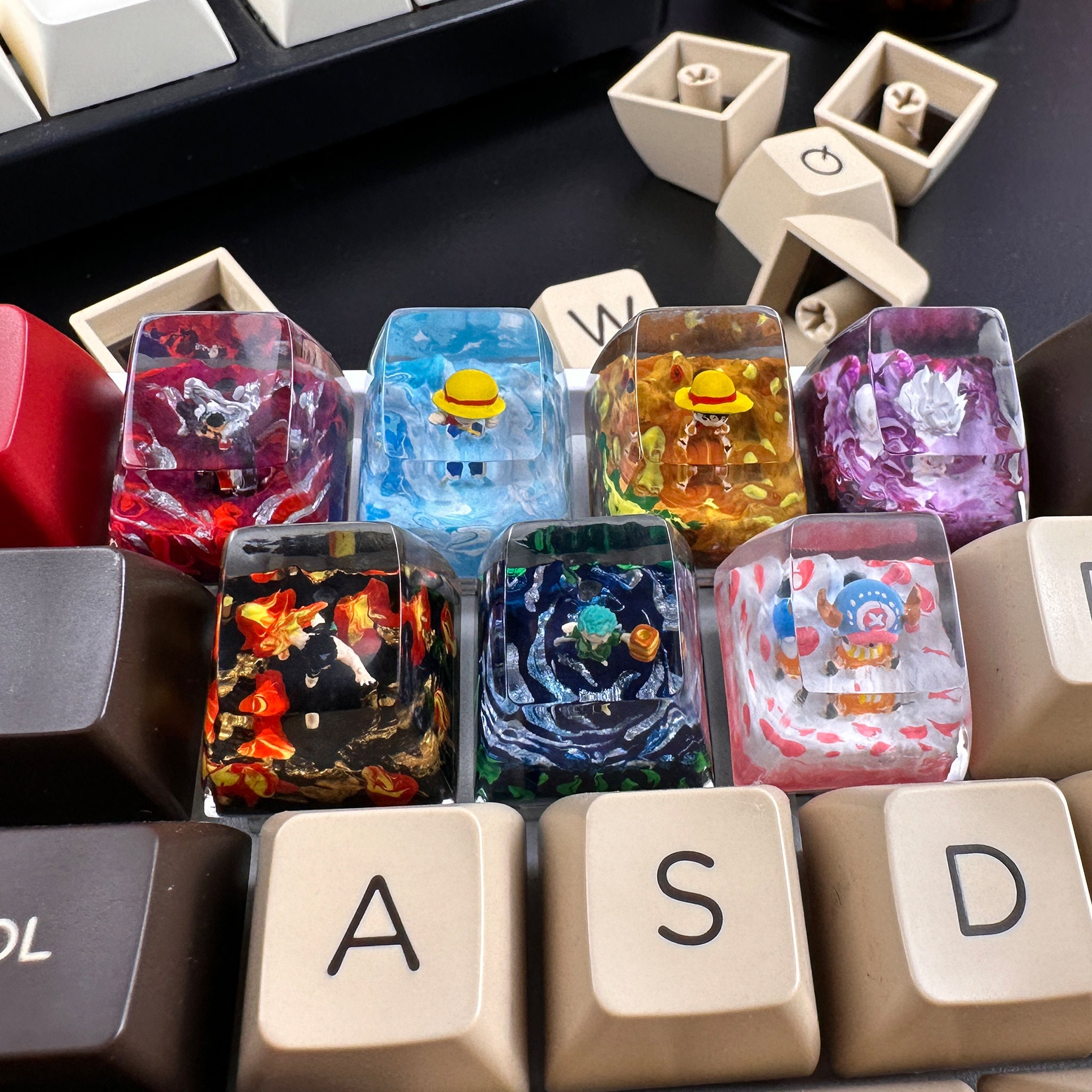 Amazon.com: Kooku Backboon 108 PBT Dye Sublimation Keycap Anime keycaps for  Mechanical Gaming Keyboards (Cherry Switches) (Black and White) :  Electronics