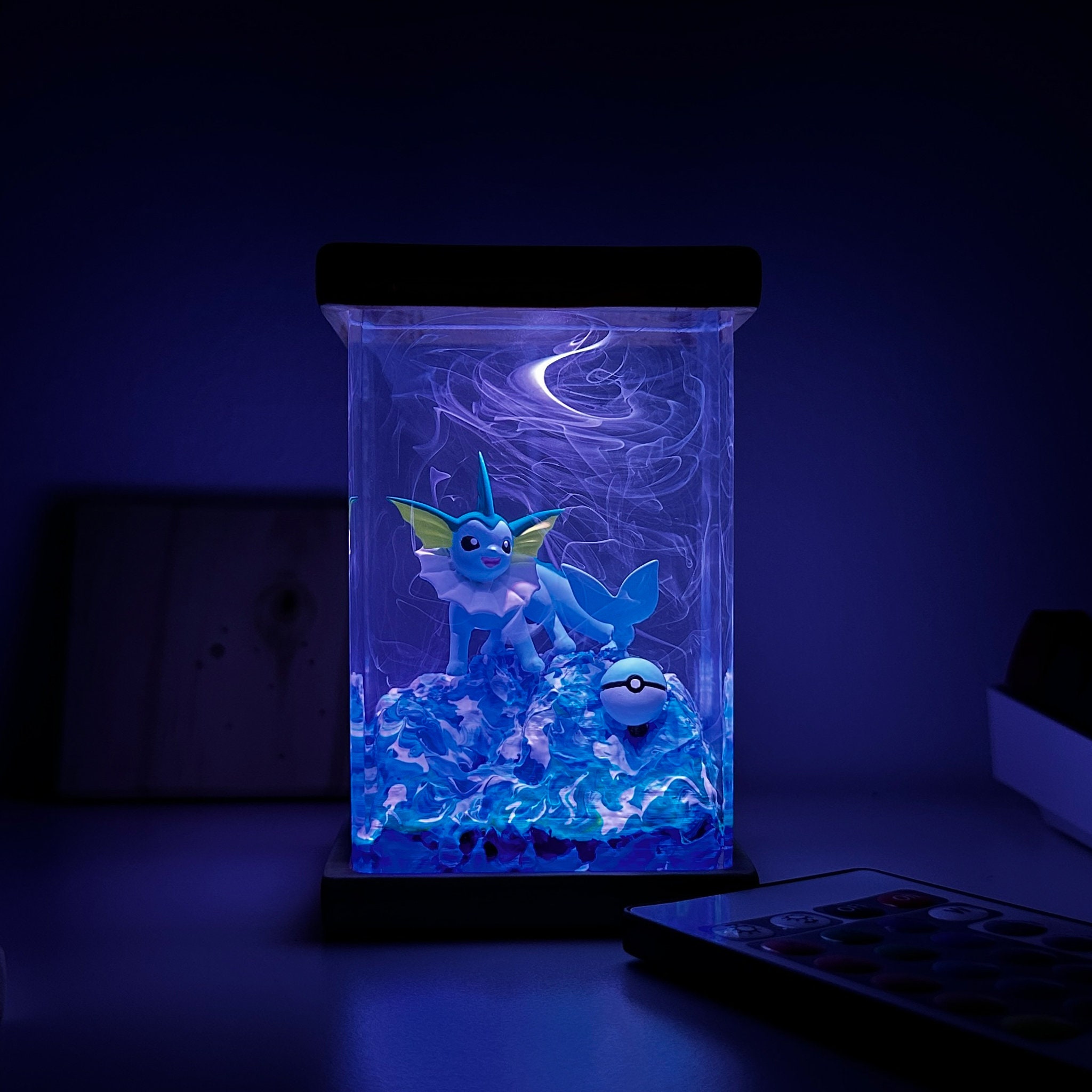 Eevee Evolution Resin Lamp, Eevee Epoxy Lamp, Custom Epoxy Lamp