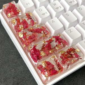 Cute keycaps set, christmas gifts, gifts for girls, pink keycaps, esc keycaps, enter keycap, custom keycaps, pretty keycaps, cherry keycaps