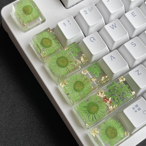 Esc keycap, shift keycap, enter keycap, spacebar keycap, caps lock keycap, Custom keycaps, Resin keycaps, cute keycap set, cherry mx keycaps