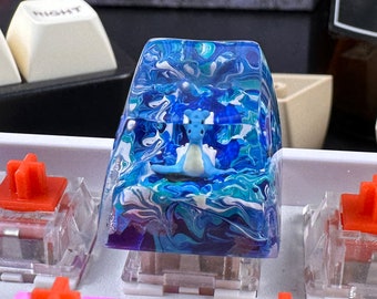 Lapras pokemon, resin keycap set, cute keycaps, custom pokemon, esc keycap, SA keycap, 3d printed keycap, pokemon gifts, backlit keycaps