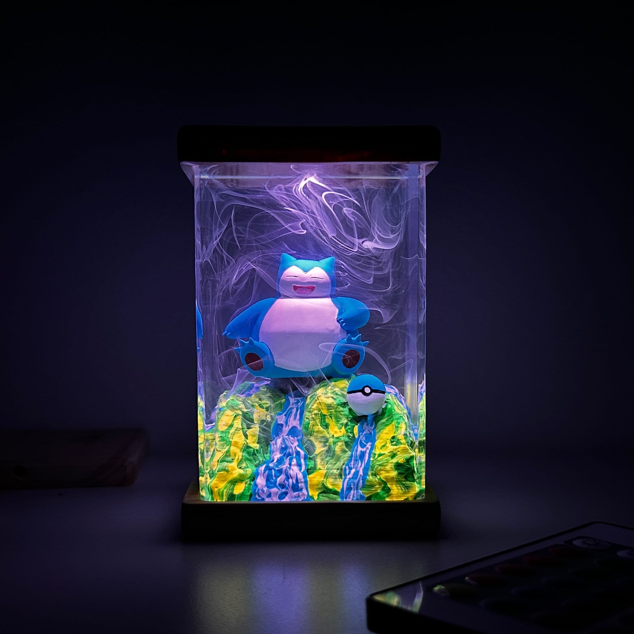 Pokemon Gift, Pokemon Birthday, Bedside Lamp, Custom Epoxy Lamp